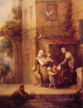 Charity relieving Distress Thomas Gainsborough Oil Paintings